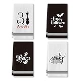 Artoid Mode Boo Spooky Happy Halloween Kitchen Towels and Dish Towels, 18 x 26 Inch 31 Oct Daily Holiday Ultra Absorbent Drying Cloth Hand Towels for Cooking Baking Set of 4