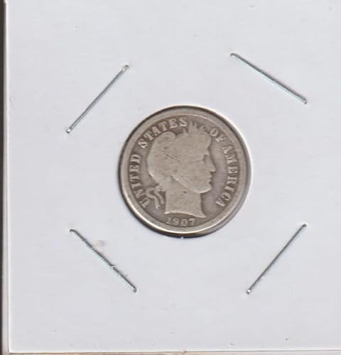 1907 O Barber or Liberty Head (90% Silver) Dime