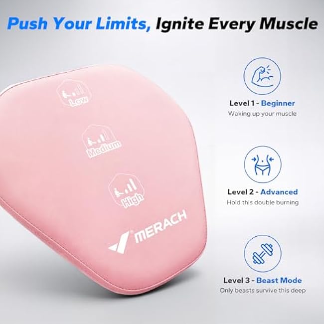 MERACH Ab Machine, All in One Ab Trainer for Core and Balance Workout, Easy Setup & Foldable Ab Crunch Machine, 300 LBS Loading Capacity Abswing Sit Up Exercise Equipment at Home Gym