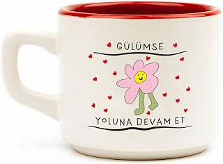 PALTO TASARIM Gülümse, Yoluna Devam Et! Beyaz Venüs Kupa - Öğretmenler Günü Hediyelik Kupa
