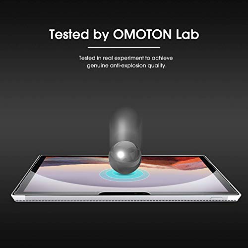 Omoton [3-Pack Screen Protector For Surface Pro 7 Plus 7 6 5 4 [12.3 Inch] - Tempered Glass/Guide Frame/Scratch Resistant (Not For Surface Pro 8) #TOP4