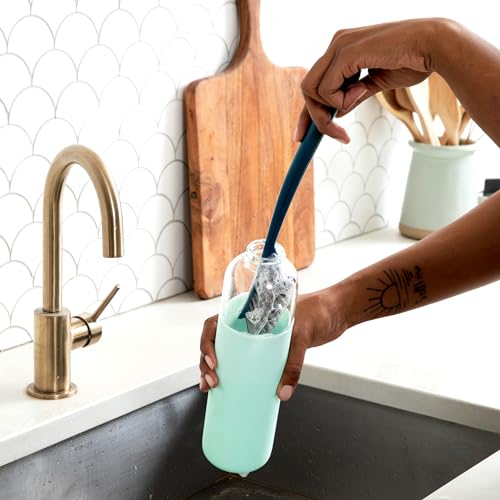 Image of Full Circle Clean Ocean Bottle Brush, Water Bottles, Baby Bottles, Flasks, and Tumblers - Sustainably Made 100% from Recycled Ghost Fishing Nets