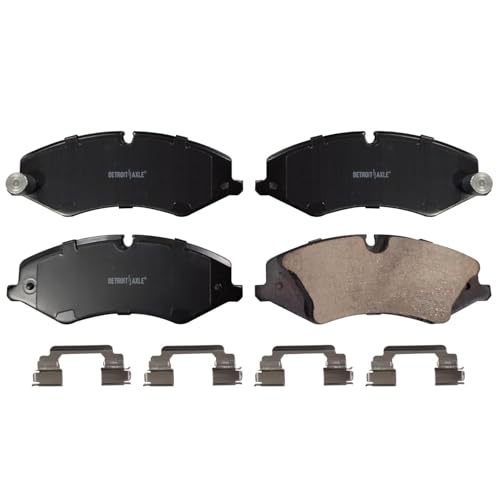 Image of Detroit Axle - Front Brake Kit for Land Rover LR4 Discovery | Drilled & Slotted Brake Rotors and Ceramic Brake Pads Replacement 14.17 inch inch Rotor