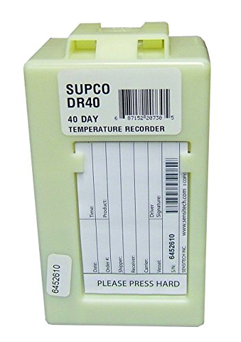 Supco DR40 Disposable Temperature Recorder, 40 Days, 6-1/2" Length x 3-1/2" Width x 2-35/64" Height