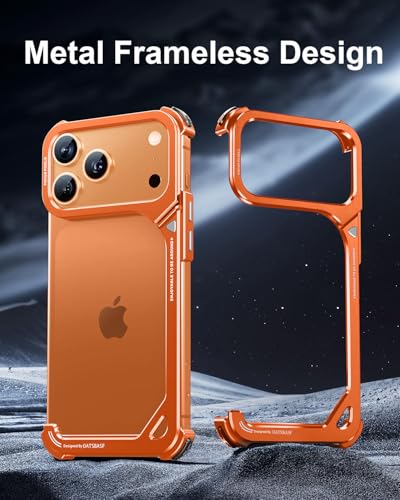 Image of 9 Shaped Minimalism Design Compatible with iPhone 17 Pro with Excellent Heat Dissipation | Seamless Wireless Charging Ultra Light | Super Slim Metal - Silver