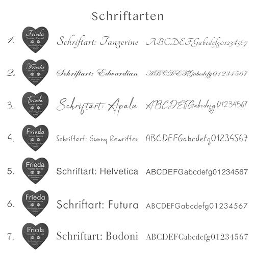 kultdog Schiefer Herz Grabstein mit Gravur - Gedenkstein für Mensch, Hund, Katze, Haustiere - Tiergrabstein mit Wunschtext - Grabschmuck für Urnen - Gedenktafel personalisiert - Pfoten
