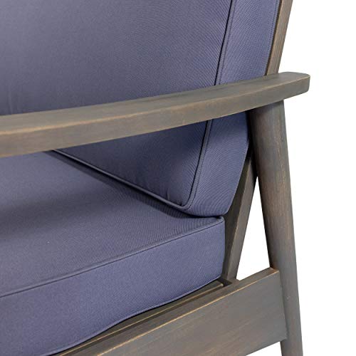 Willowbrook Outdoor 2Pc Chat Set - Acacia Wood - Gray #TOP5