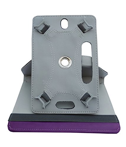 Image of Fastway Rotating Leather Flip Case Cover for Amazon Fire HD 8 Tablet (Purple)