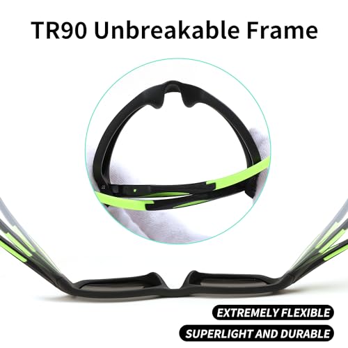 FEISEDY Kids Polarized Sunglasses TR90 Sports Cycling Glasses UV400 for Boys Girls Age 3-10 B01603