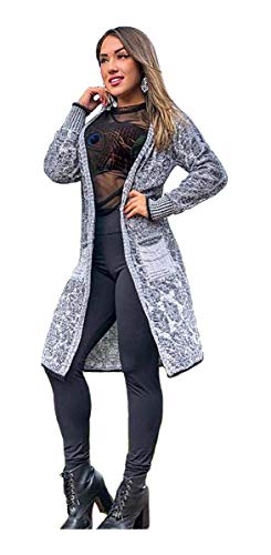 Sobretudo Trench Coat Feminina Estilo Quimono (cinza Mescla, M)