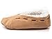 Produktbild HomeOfSocks Leder Hausschuhe Herren und Damen | Obermaterial 100% Wildleder - Warme Mokassins Hüttenschuhe mit Fleece Innenfutter | Herren Puschen für Warme Füße Beige Gr. 43