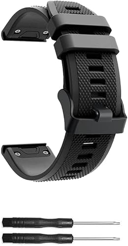 Vista 8 de Compatible con Garmin Fenix 5X, correa de silicona de repuesto para Garmin Fenix 5X/Fenix 5X Plus/Fenix 6X/Fenix 6X Pro/Fenix 7X/Fenix 7X 5