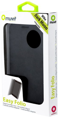Muvit MUEAF0069 Etui Folio pour Wiko Darkmoon Noir
