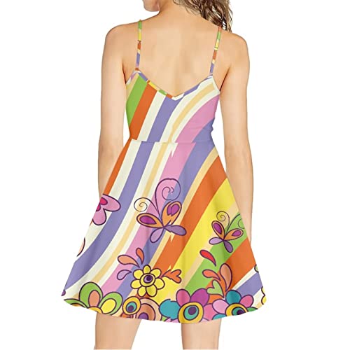 Image of Coloranimal Women's Summer Sleeveless Casual Swing Dresses with Loose Fit Beach Sundress