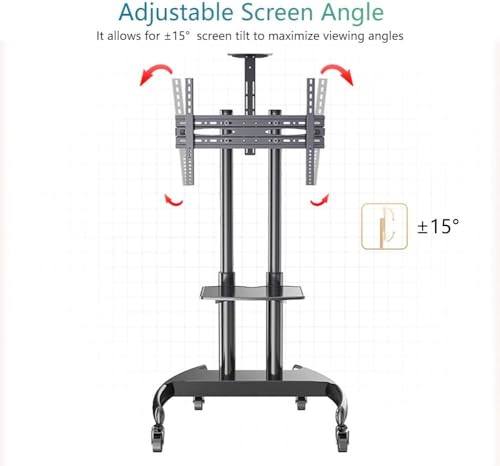 Soporte móvil para TV ajustable con ruedas miniatura 4