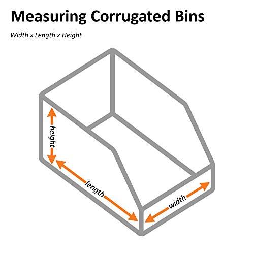 Image of Ship Now Supply SNBINMT415 Open Top Bin Boxes, 4.5 inch Height x 15 inch Length x 4 inch Width, White (Pack of 50)