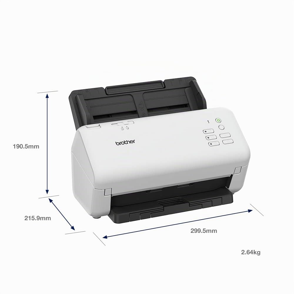 Brother AdS-4300n Scanner Adf 600 X 600 Dpi A4 Nero, Bianco (adS-4300n Wired Desktop Scanner)