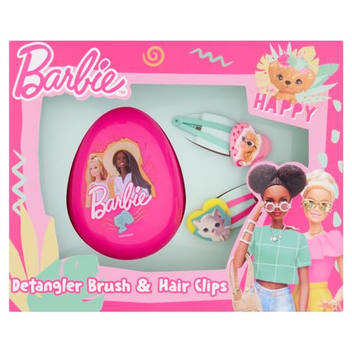 Children's Detangler Brush & Hair Clips - Barbie Children's Detangler Hair Brush - Hair Slides - Barbie Gift - Image 2