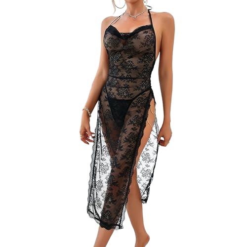 Vestido alto dividido tipo bikini cover up para tus tardes de playa y piscina