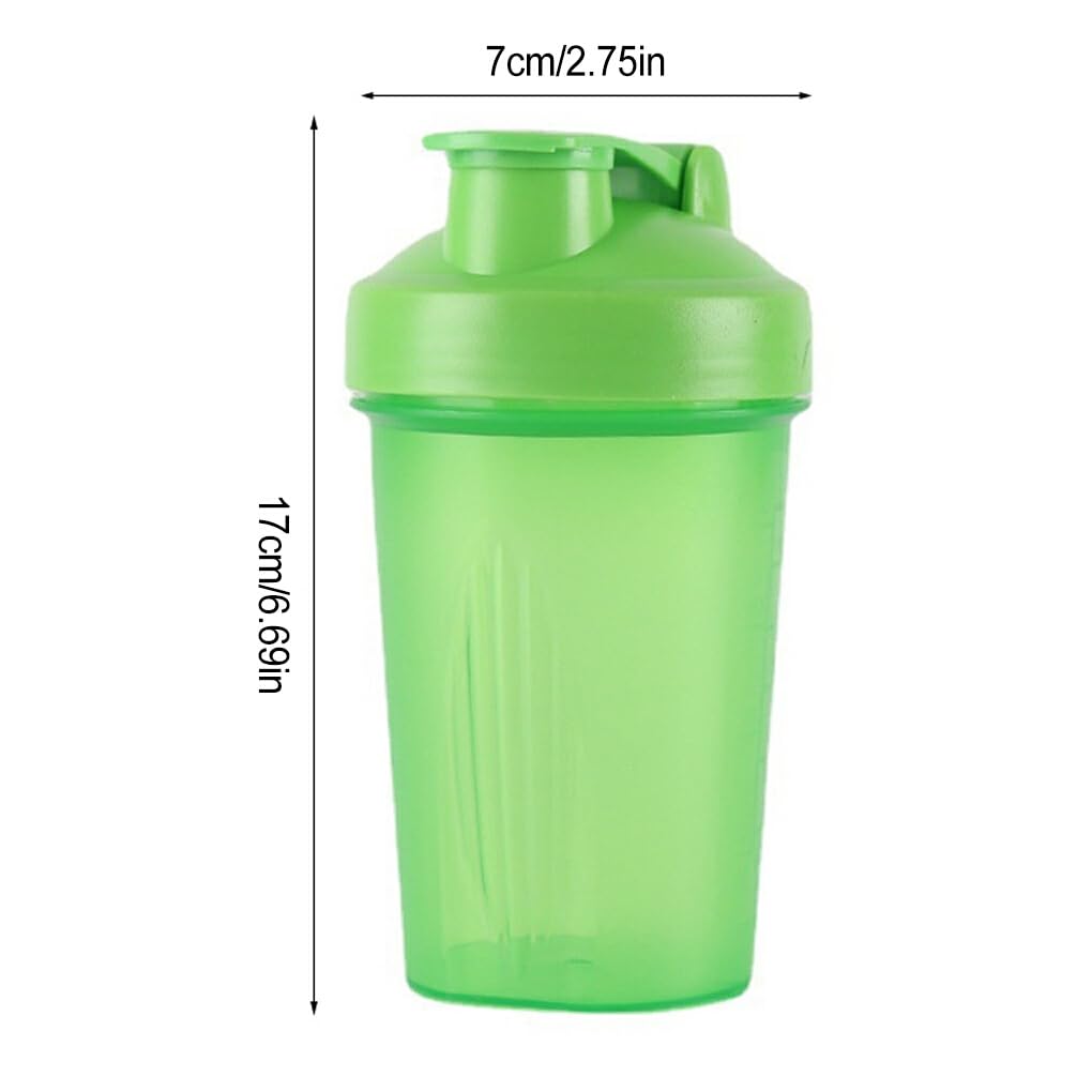 QOKLIYUI Bouteille Shaker élégante Avec Boules Shaker Pour Les Amateurs De Fitness, Tasse D'eau En Poudre De Protéines Portable, PP, Orange