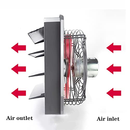 Extractor de ventilación para ventana de pared de 12 pulgadas, potente ventilador para hogar e industrial, 110W, rejilla metálica miniatura 4