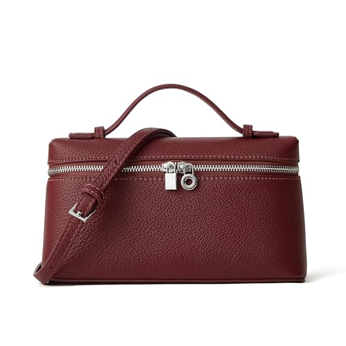 Image of DORIS&JACKY Small Leather Crossbody Bag for Women Designer Mini Top Handle Clutch Phone Bag with Adjustable Shoulder Strap
