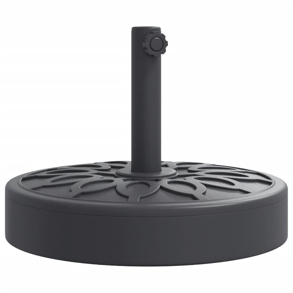 vidaXL Base de Parasol pour mâts Ø38 / 48 mm 25 kg Rond, Base de Parasol, Pied de Parasol de terrasse, Porte-Parasol, Support de Parasol