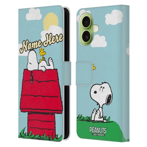 Étui Snoopy pour iPhone 17 - Housse portefeuille Peanuts en cuir personnalisable avec Woodstock