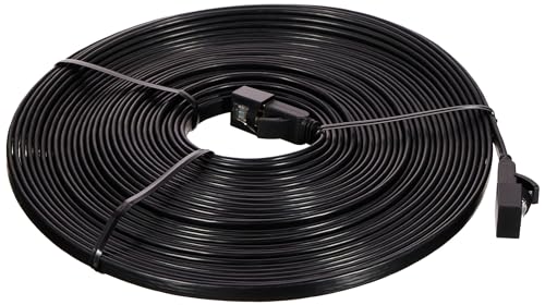 Image of UGREEN Cat7 Ethernet Cable, High Speed 10Gbps 600Mhz /s Shielded LAN Cord Flat Gigabit RJ45 Patch Cords Internet Wire Black for Gaming PS5 Xbox PC Router Modem Smart TV(10M)
