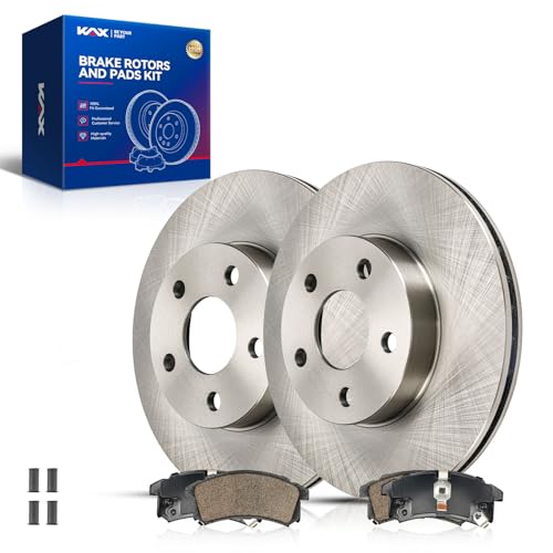 Image of KAX Front Brake Kit, OE Brake Rotors and Ceramic Brake Pads | Fits Chevrolet, Pontiac, Buick, Oldsmobile- Cavalier, Sunfire, Grand Am, Corsica, Skylark, Sunbird, Achieva, Beretta, Cutlass Calais