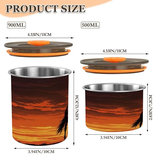 Contenedor hermético para café de acero inoxidable 17 oz miniatura 3