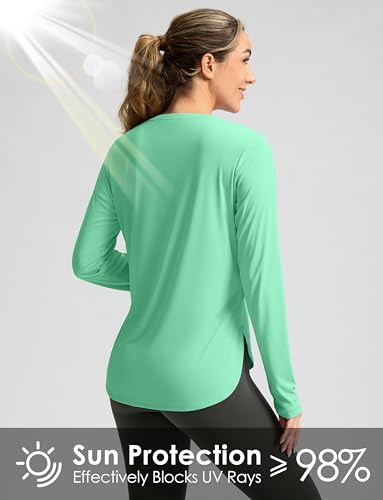 Image of Women's Sun Shirts UPF 50+ Long Sleeve UV Protection Shirt Lightweight Quick Dry Workout Hiking Tops for Women