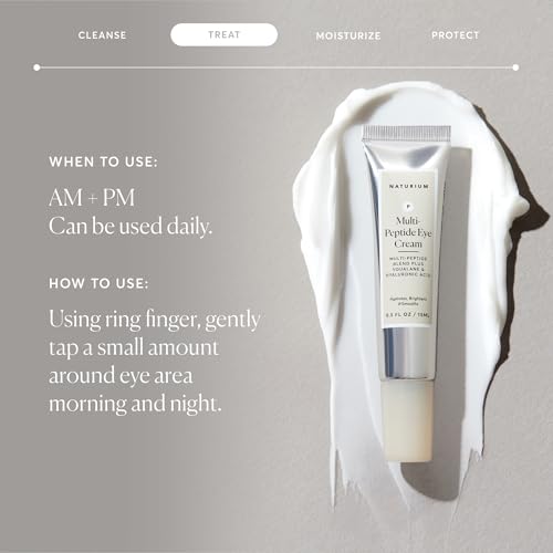 Naturium Multi-Peptide Eye Cream, Smoothing & Anti-Aging Skincare, with Squalene & Hyaluronic Acid, 0.5 oz - image 4