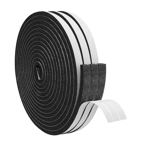 Image of DGSL Foam Weather Stripping, 1 /2 inch x1 /4 inch, 51Ft Door Window Seal Tape | Self Adhesive Weatherstrip AC Foam Tape for Window Gaps, Door Frame, Soundproof Insulation