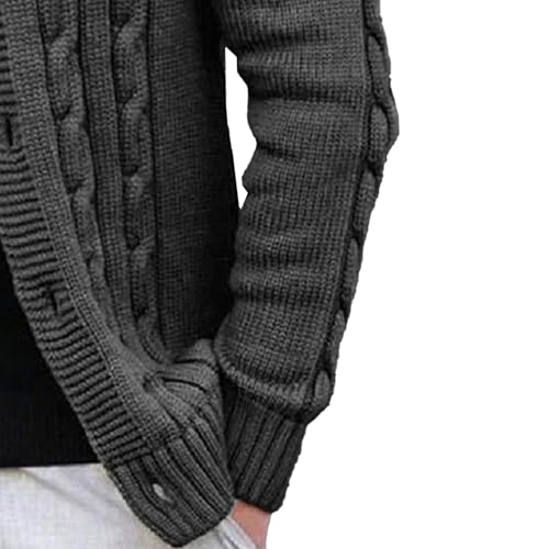 Maiyifu-GJ Men's Slim Fit Thermal Cardigan Sweater Button Cable Knitted Sweaters Long Sleeve Knit Ribbed Outerwear4
