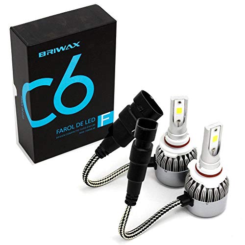 Kit Lâmpada Super Led Headlight Briwax H11 36w 6000K 12V e 24V Branca C6