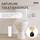 Amig - WC-Bürstenhalter Naturline - Ø95 x 380 mm - Edelstahl und Bambus - Farbe Weiß - Robuste und Elegante WC-Bürste - Natürliches Design passend für jedes Badezimmer