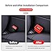 2PCS Silicone Seat Belt Buckle Holder Seat Belt Holder for Cars, Auto Seatbelt Buckle Booster Receptacle Holder Stand Upright for Easy Access Universal Vehicle Seatbelt Buckle Holder Black