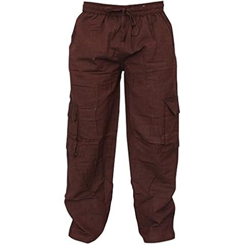 SHOPOHOLIC FASHION Mens Hemp Combat Trousers Cover