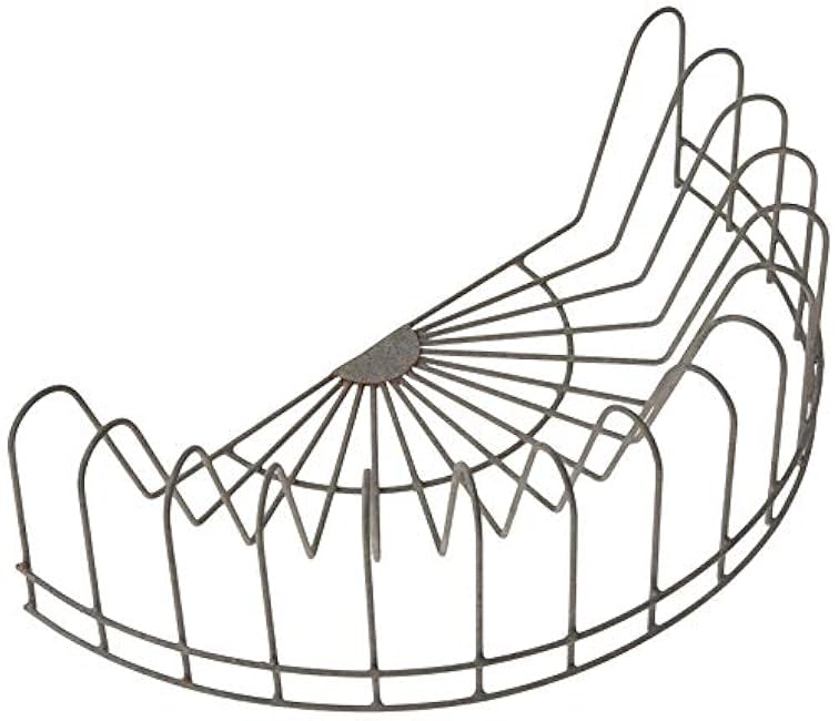 CTW Home Collection Vintage Style Rustic Wire Dish Rack, Plate Display, File Holder, Mail caddy, Card Holder,Gray,16 x 8 x 4.5