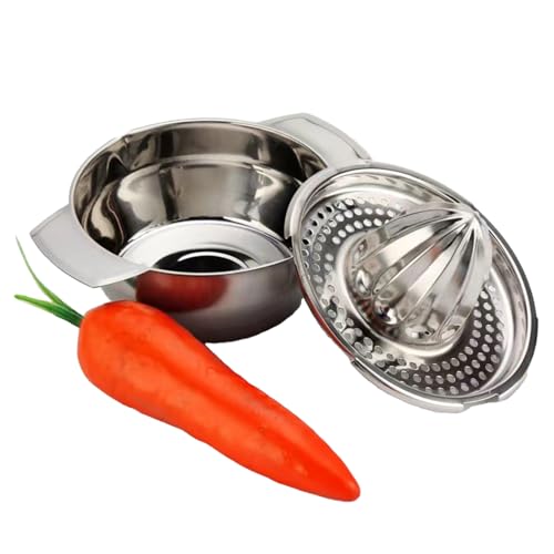 Vastsea Presse Agrumes Manuel, Presse Orange Manuel Inox, avec Récipient, Robuste Presse Citron Orange Pamplemousse Presse Fruits Extracteur de Jus, Lavable au Lave Vaisselle – Image 3