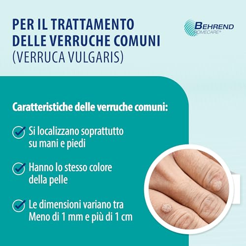 Behrend® trattamenti antidolore Anti verruca comune su mani e piedi - preciso, igienico & sicuro - dai 4 anni in sù - efficacia clinicamente confermata (2ml) - 2