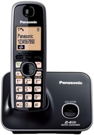 Panasonic Single Line Digital Cordless Telephone, Black