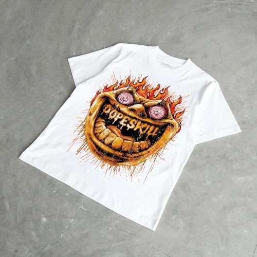 Image of DopeSkill Halloween Graphic Tee Streetwear Hip Hop Hypebeast Unisex T-Shirt Sneaker Colour Matching Shirts Spooky Graphic