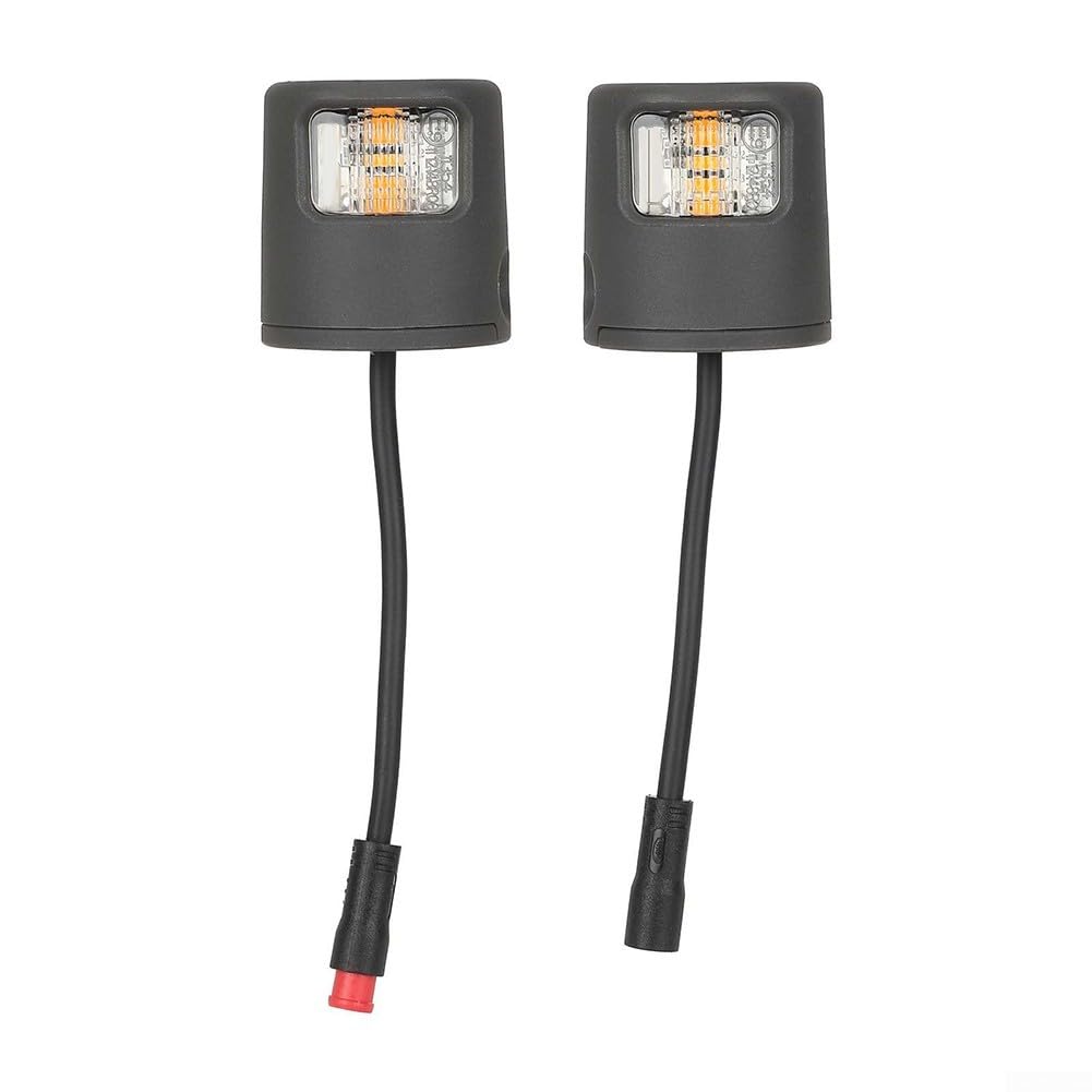 Juego de luces intermitentes de plástico para patinete eléctrico Xiaomi, lámpara indicadora negra con conector, accesorio de seguridad de fácil instalación