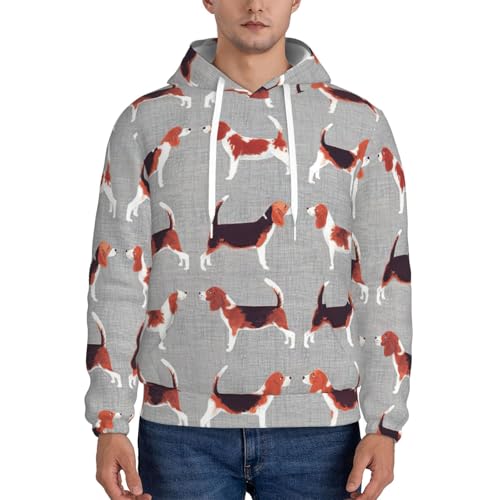 Sweat à capuche imprimé Beagle EdWal pull léger en polyester homme