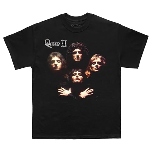 Queen Men's 1974 Album Cover T-Shirt Black Medium | Officially Licensed Merchandise