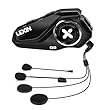 LEXIN G1 Motorrad Bluetooth 5.0 Kopfhörer, Helm Headset für Musik und Navi-Ansage Hören, Freihändiger Anruf, Sprachbefehl-Assistenten, HD Lautsprecher, DSP und CVC Geräuschunterdrückung, Einzelpack