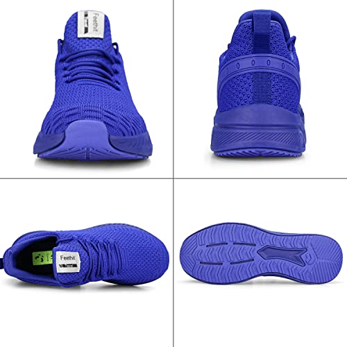 Image of Feethit Mens Slip On Walking Shoes Blade Tennis Shoes Non Slip Running Shoes Lightweight Workout Shoes Breathable Mesh Fashion Sneakers