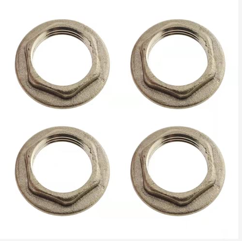 SJZBIN 4pcs Brass Lock Nuts Pipe Fitting 3/4" NPT Female Nut Gasket Flange Hex